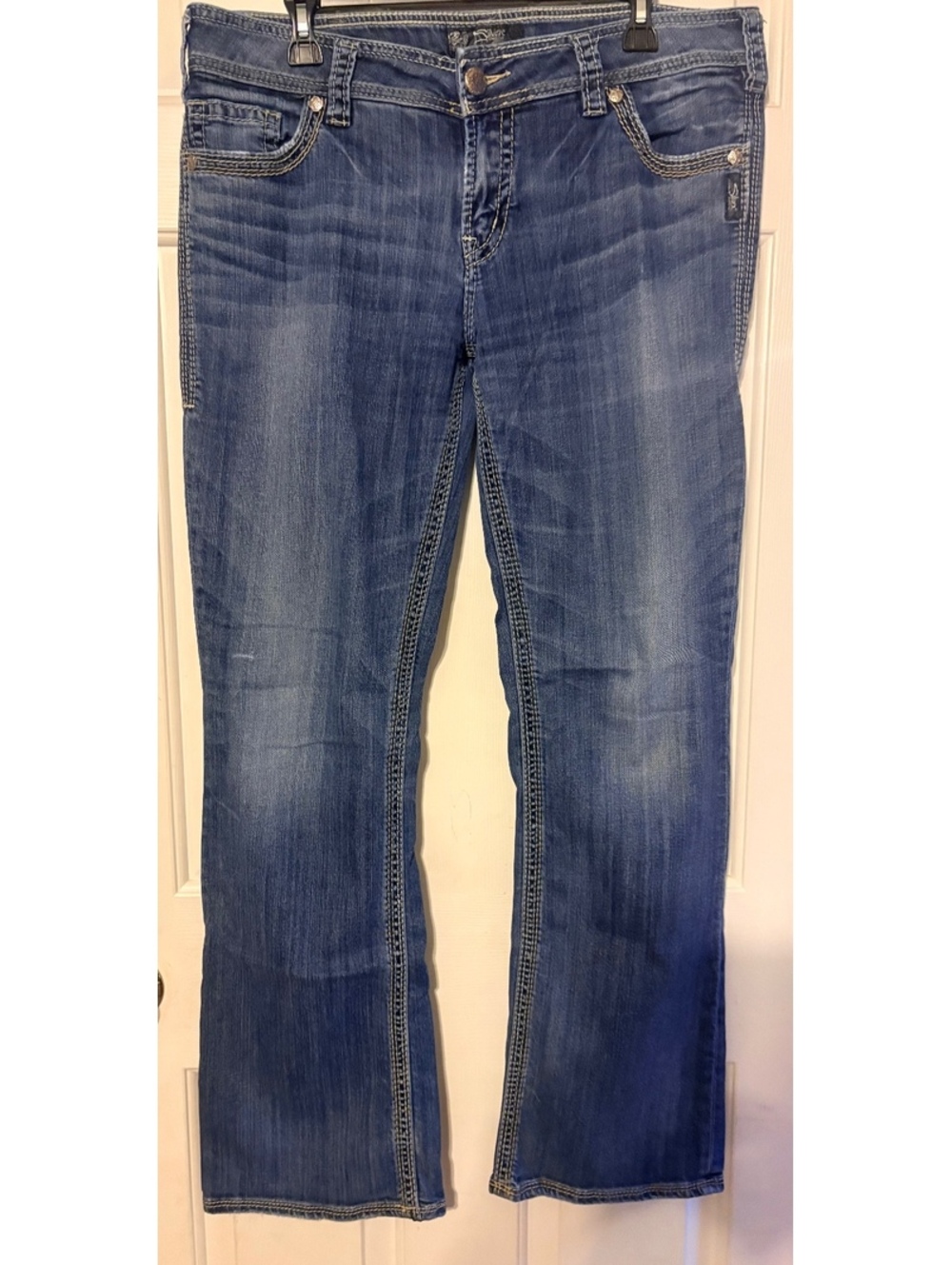 Silver Jeans Suki Surplus Bootcut Jeans Womens 30x33 Y2K Western Embroidered